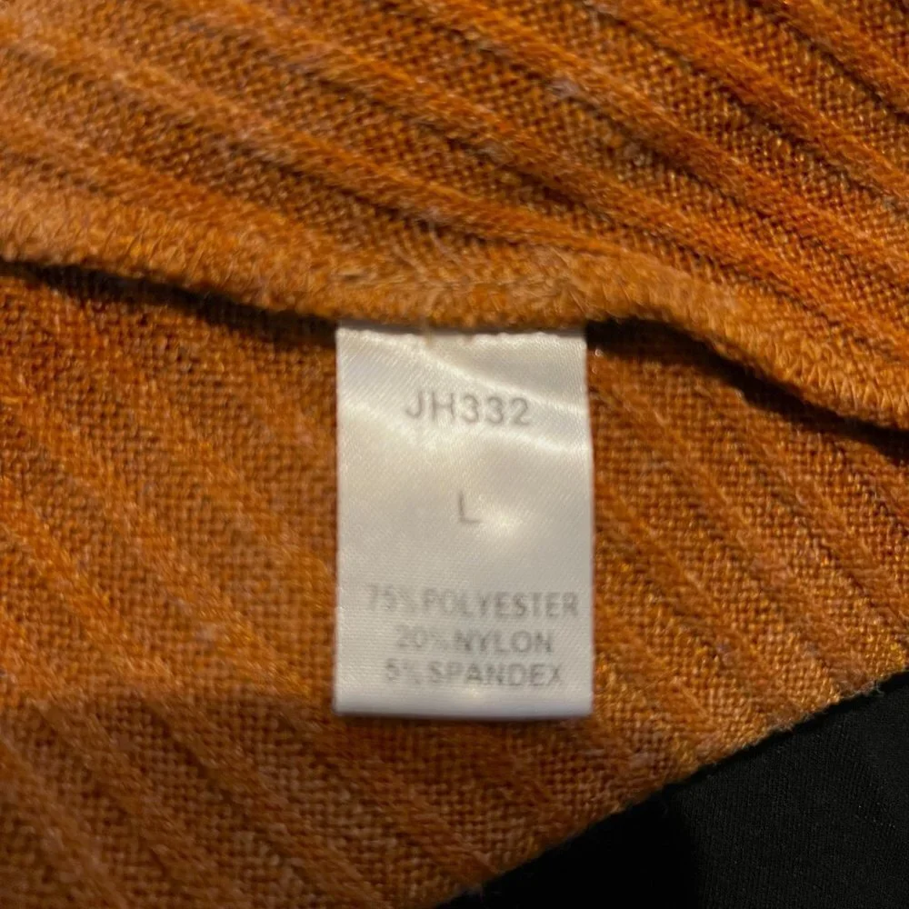THML for Anthropologie Color Block Asymmetrical Turtleneck Sweater - EUC  Size L